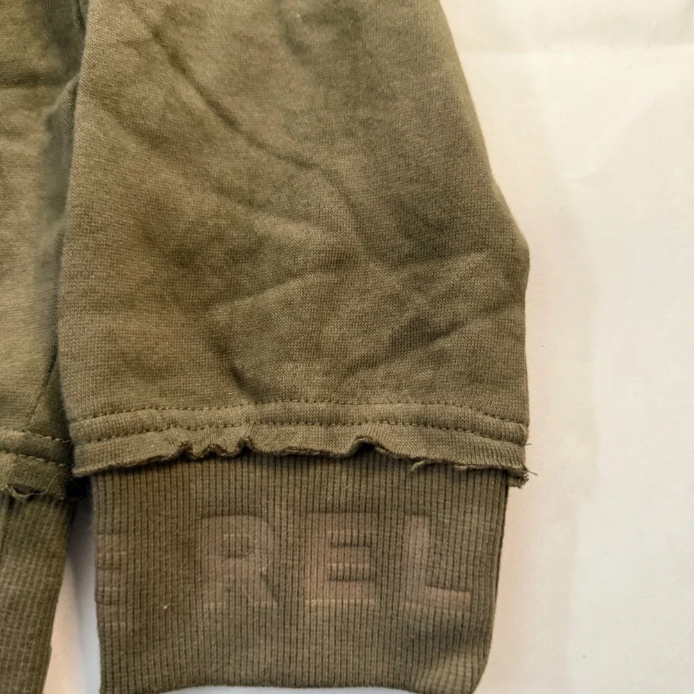 True Religion Men S Camo Green Tie Dye‎ Debossed Rib Pullover Crew Sweatshirt M